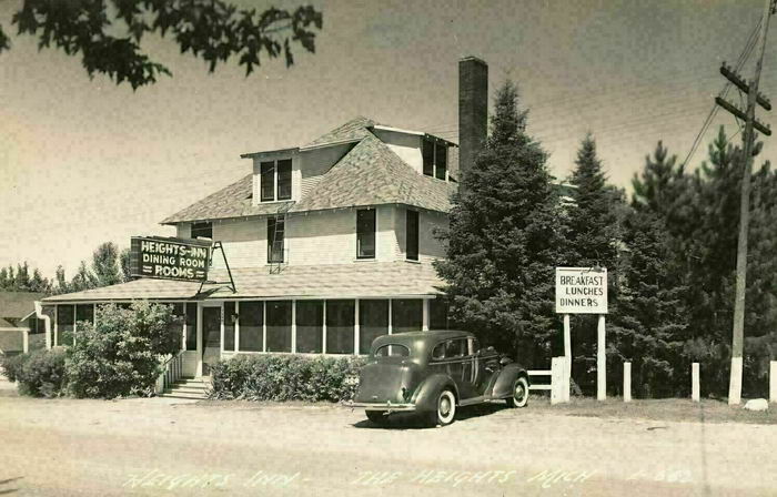 Heights Inn Dining Rooms (Heights Inn and Motel) - Old Postcard (newer photo)